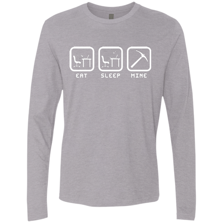 T-Shirts Heather Grey / Small Eat Sleep Mine Men's Premium Long Sleeve