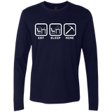 T-Shirts Midnight Navy / Small Eat Sleep Mine Men's Premium Long Sleeve