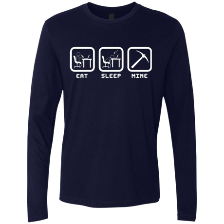 T-Shirts Midnight Navy / Small Eat Sleep Mine Men's Premium Long Sleeve