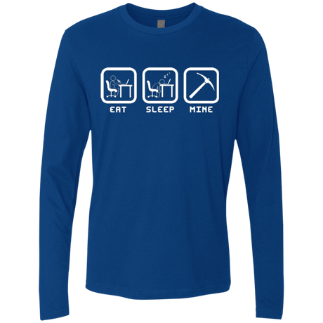 T-Shirts Royal / Small Eat Sleep Mine Men's Premium Long Sleeve