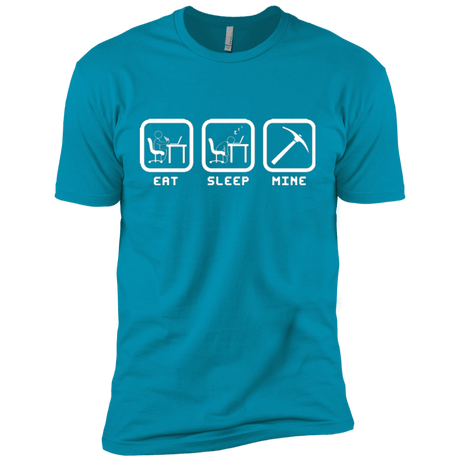 T-Shirts Turquoise / X-Small Eat Sleep Mine Men's Premium T-Shirt