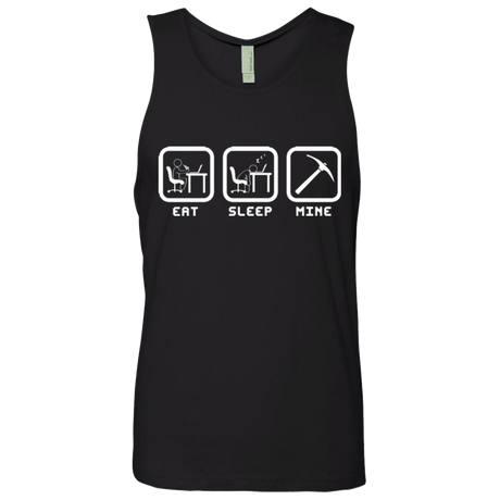 T-Shirts Black / Small Eat Sleep Mine Men's Premium Tank Top