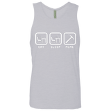 T-Shirts Heather Grey / Small Eat Sleep Mine Men's Premium Tank Top