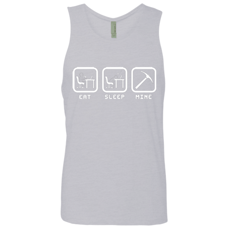 T-Shirts Heather Grey / Small Eat Sleep Mine Men's Premium Tank Top