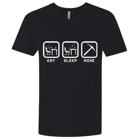T-Shirts Black / X-Small Eat Sleep Mine Men's Premium V-Neck