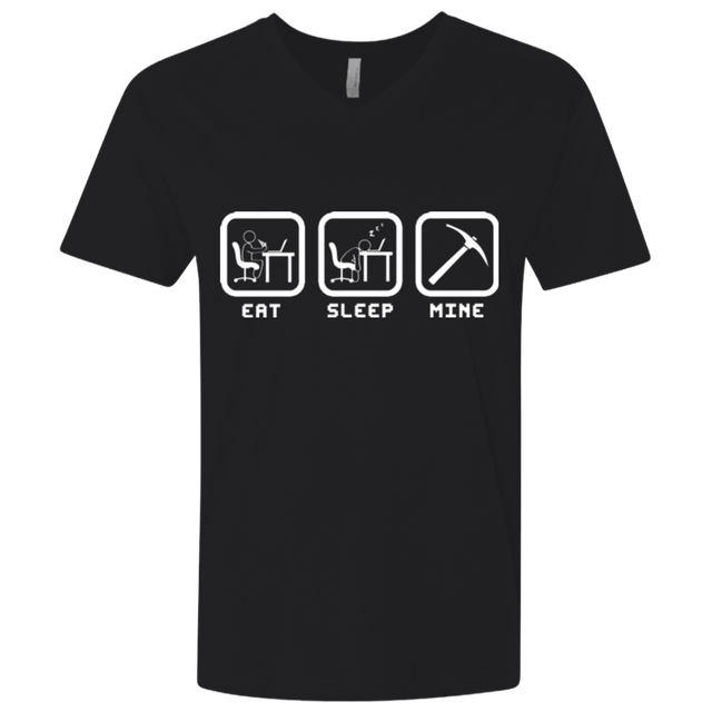 T-Shirts Black / X-Small Eat Sleep Mine Men's Premium V-Neck