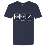 T-Shirts Midnight Navy / X-Small Eat Sleep Mine Men's Premium V-Neck