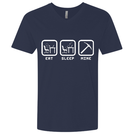 T-Shirts Midnight Navy / X-Small Eat Sleep Mine Men's Premium V-Neck