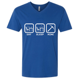 T-Shirts Royal / X-Small Eat Sleep Mine Men's Premium V-Neck
