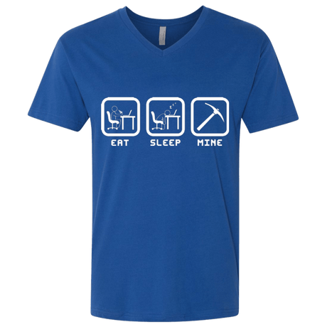 T-Shirts Royal / X-Small Eat Sleep Mine Men's Premium V-Neck