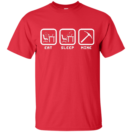 T-Shirts Red / Small Eat Sleep Mine T-Shirt