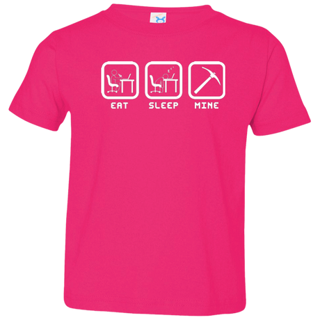 T-Shirts Hot Pink / 2T Eat Sleep Mine Toddler Premium T-Shirt