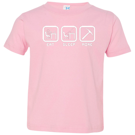 T-Shirts Pink / 2T Eat Sleep Mine Toddler Premium T-Shirt