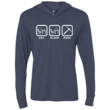T-Shirts Vintage Navy / X-Small Eat Sleep Mine Triblend Long Sleeve Hoodie Tee