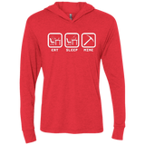 T-Shirts Vintage Red / X-Small Eat Sleep Mine Triblend Long Sleeve Hoodie Tee