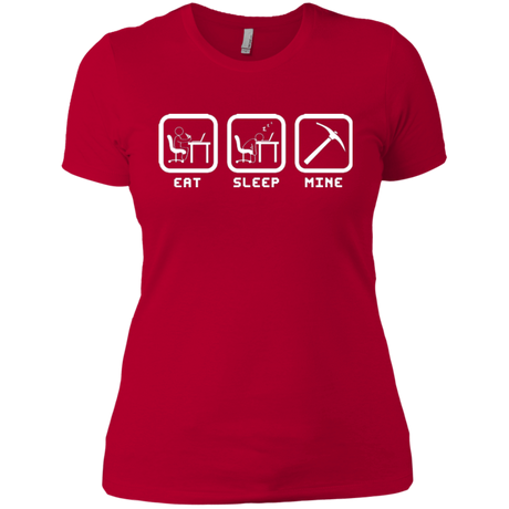 T-Shirts Red / X-Small Eat Sleep Mine Women's Premium T-Shirt
