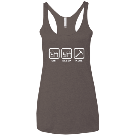 T-Shirts Macchiato / X-Small Eat Sleep Mine Women's Triblend Racerback Tank