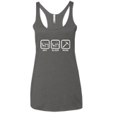 T-Shirts Premium Heather / X-Small Eat Sleep Mine Women's Triblend Racerback Tank