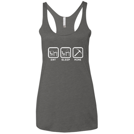 T-Shirts Premium Heather / X-Small Eat Sleep Mine Women's Triblend Racerback Tank