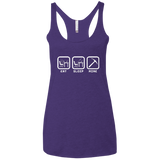 T-Shirts Purple / X-Small Eat Sleep Mine Women's Triblend Racerback Tank