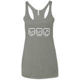 T-Shirts Venetian Grey / X-Small Eat Sleep Mine Women's Triblend Racerback Tank