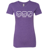 T-Shirts Purple Rush / Small Eat Sleep Mine Women's Triblend T-Shirt