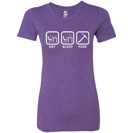 T-Shirts Purple Rush / Small Eat Sleep Mine Women's Triblend T-Shirt