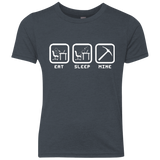 T-Shirts Vintage Navy / YXS Eat Sleep Mine Youth Triblend T-Shirt