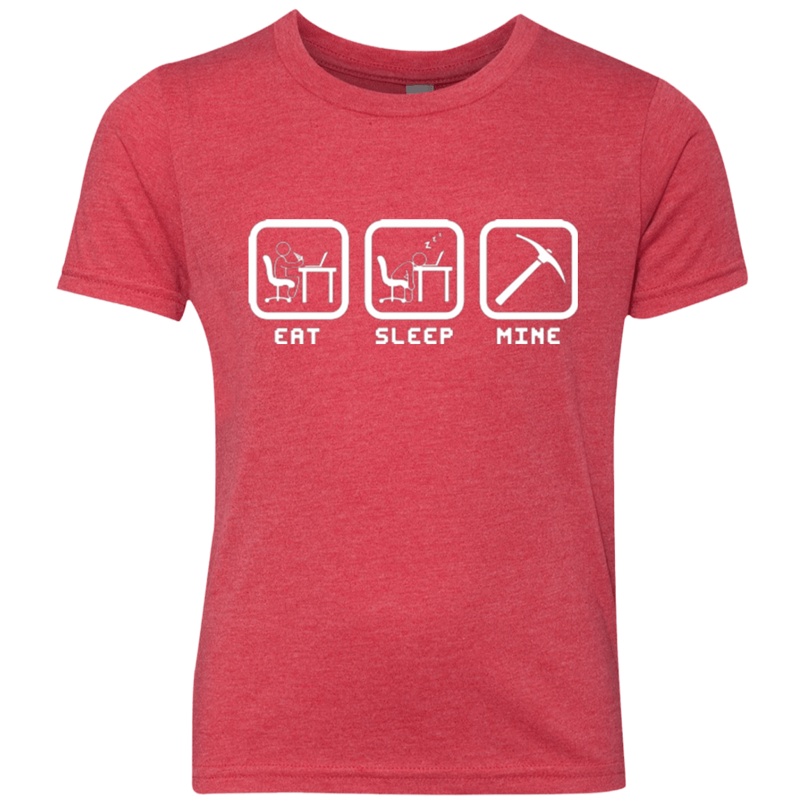 T-Shirts Vintage Red / YXS Eat Sleep Mine Youth Triblend T-Shirt