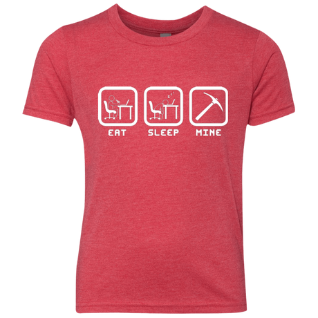 T-Shirts Vintage Red / YXS Eat Sleep Mine Youth Triblend T-Shirt