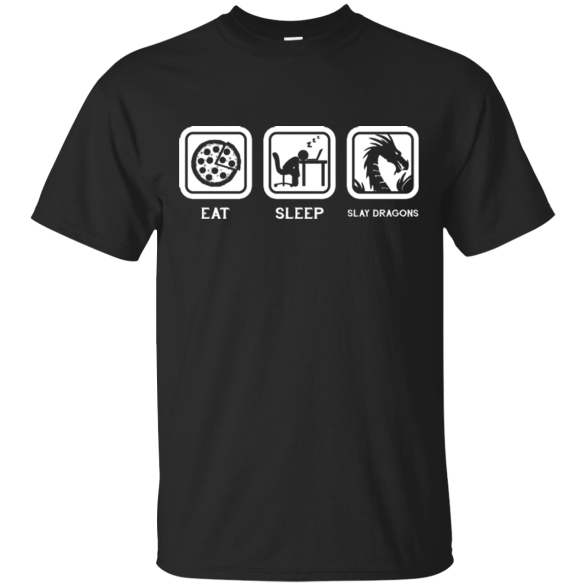 T-Shirts Black / Small Eat Sleep slay dragons T-Shirt
