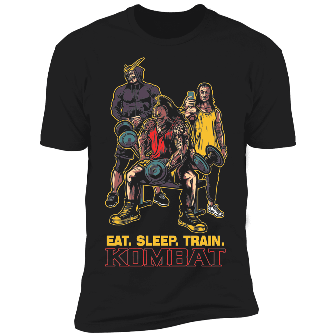 T-Shirts Black / X-Small Eat Sleep Train Kombat Men's Premium T-Shirt