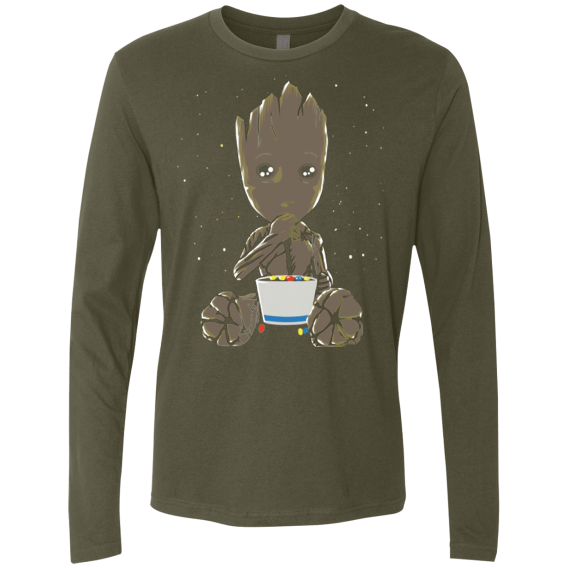 T-Shirts Military Green / Small Eating Candies Men's Premium Long Sleeve