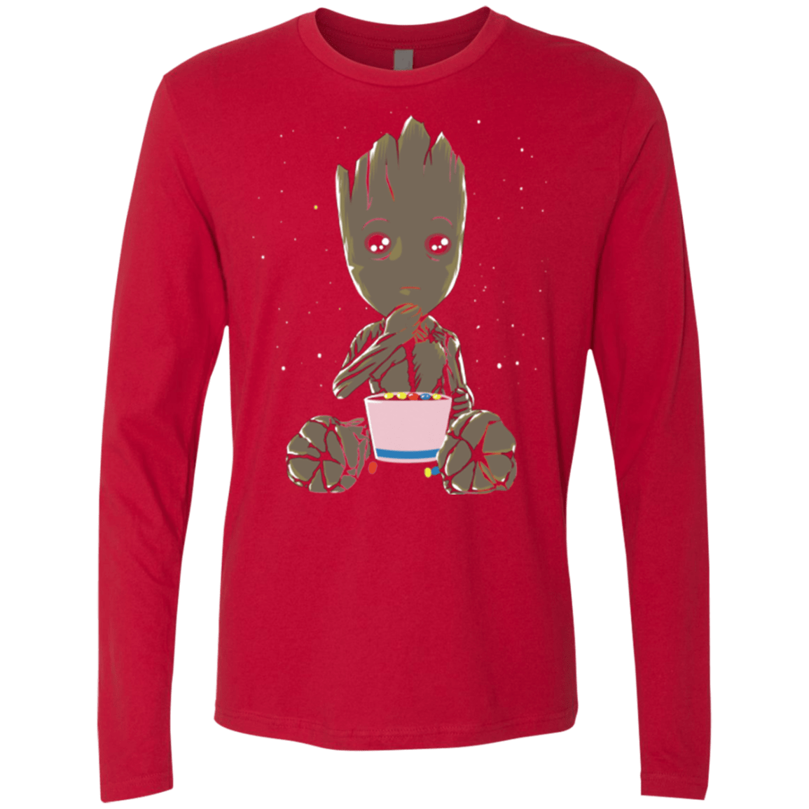 T-Shirts Red / Small Eating Candies Men's Premium Long Sleeve