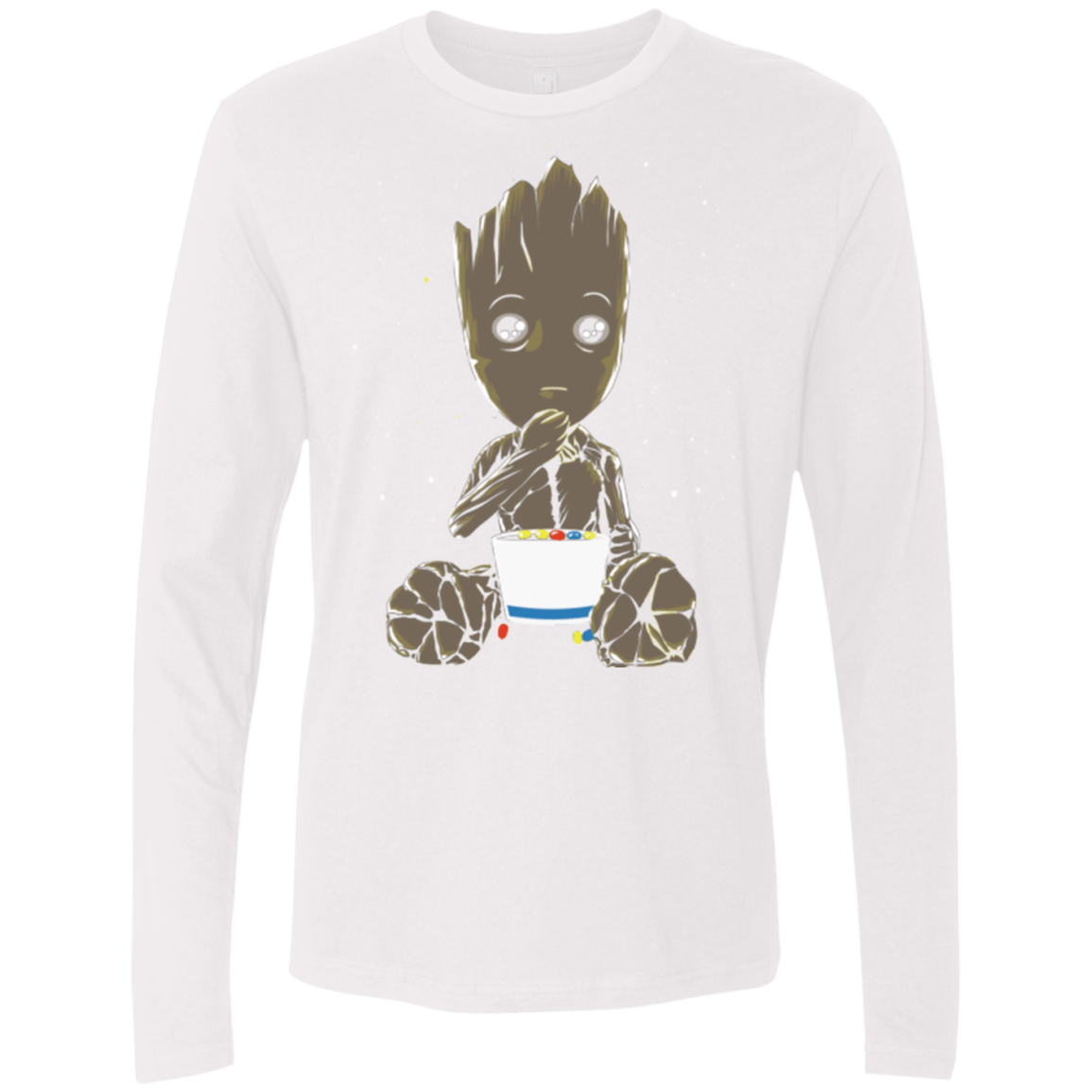 T-Shirts White / Small Eating Candies Men's Premium Long Sleeve