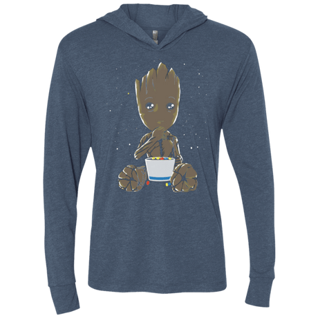 T-Shirts Indigo / X-Small Eating Candies Triblend Long Sleeve Hoodie Tee