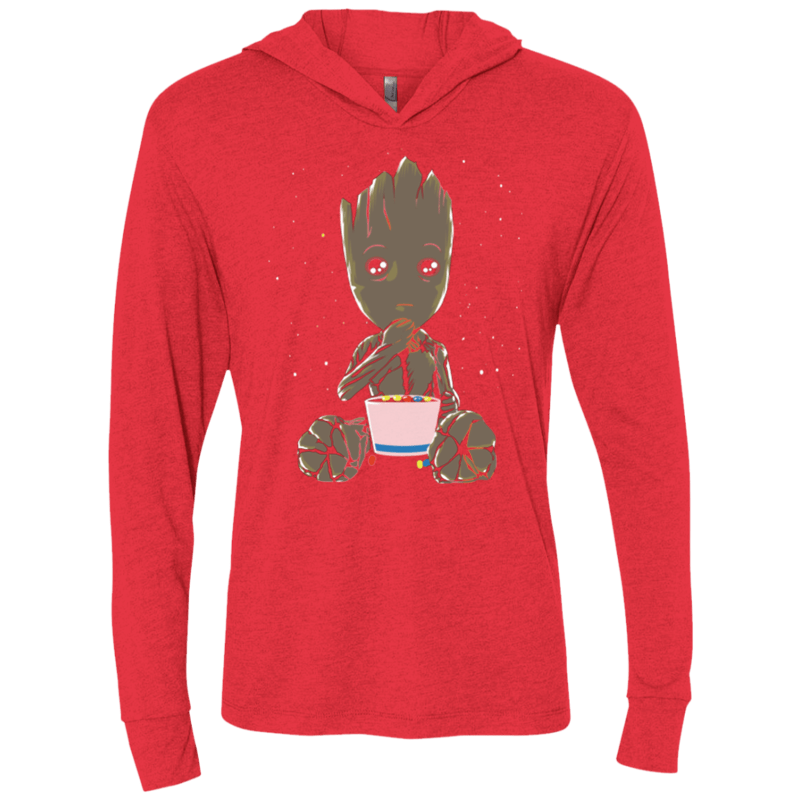 T-Shirts Vintage Red / X-Small Eating Candies Triblend Long Sleeve Hoodie Tee