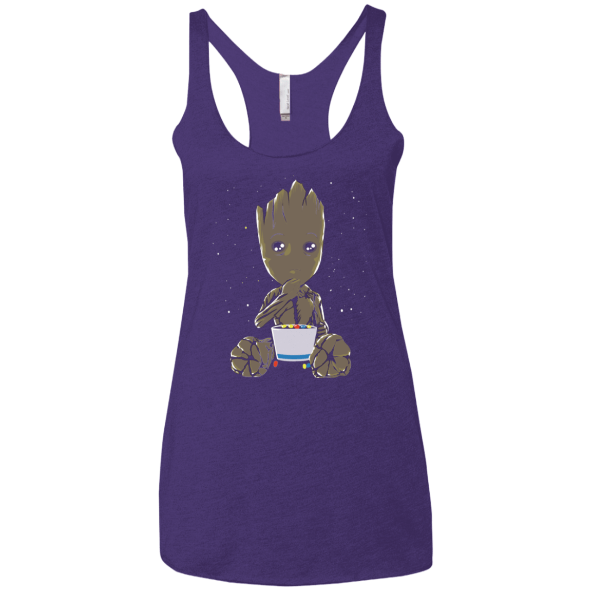 T-Shirts Purple / X-Small Eating Candies Women's Triblend Racerback Tank