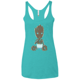 T-Shirts Tahiti Blue / X-Small Eating Candies Women's Triblend Racerback Tank