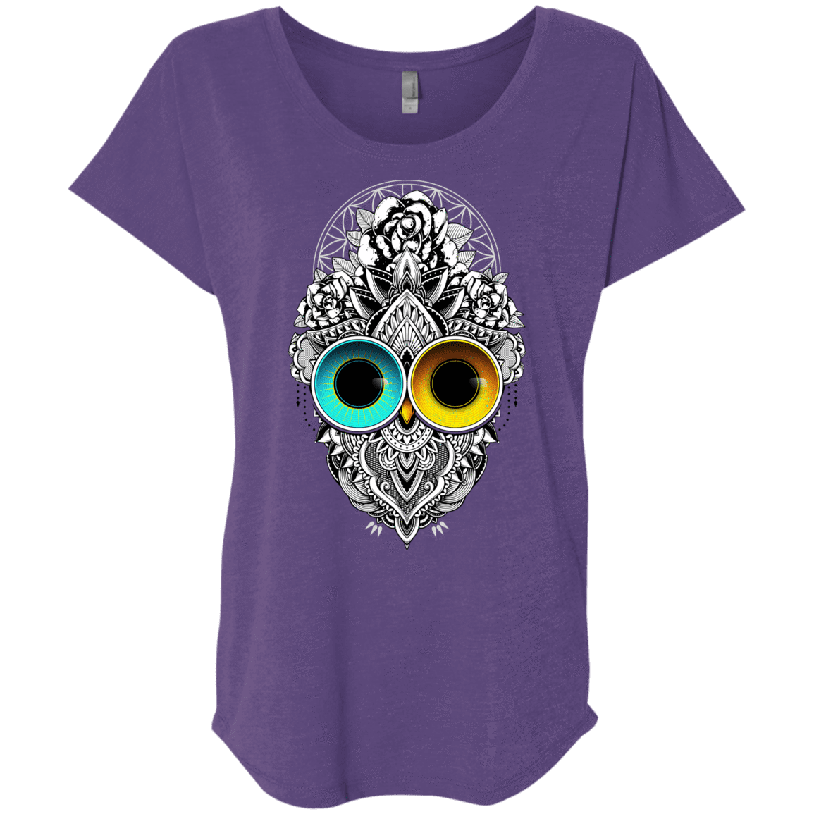 T-Shirts Purple Rush / X-Small Eclipse Triblend Dolman Sleeve