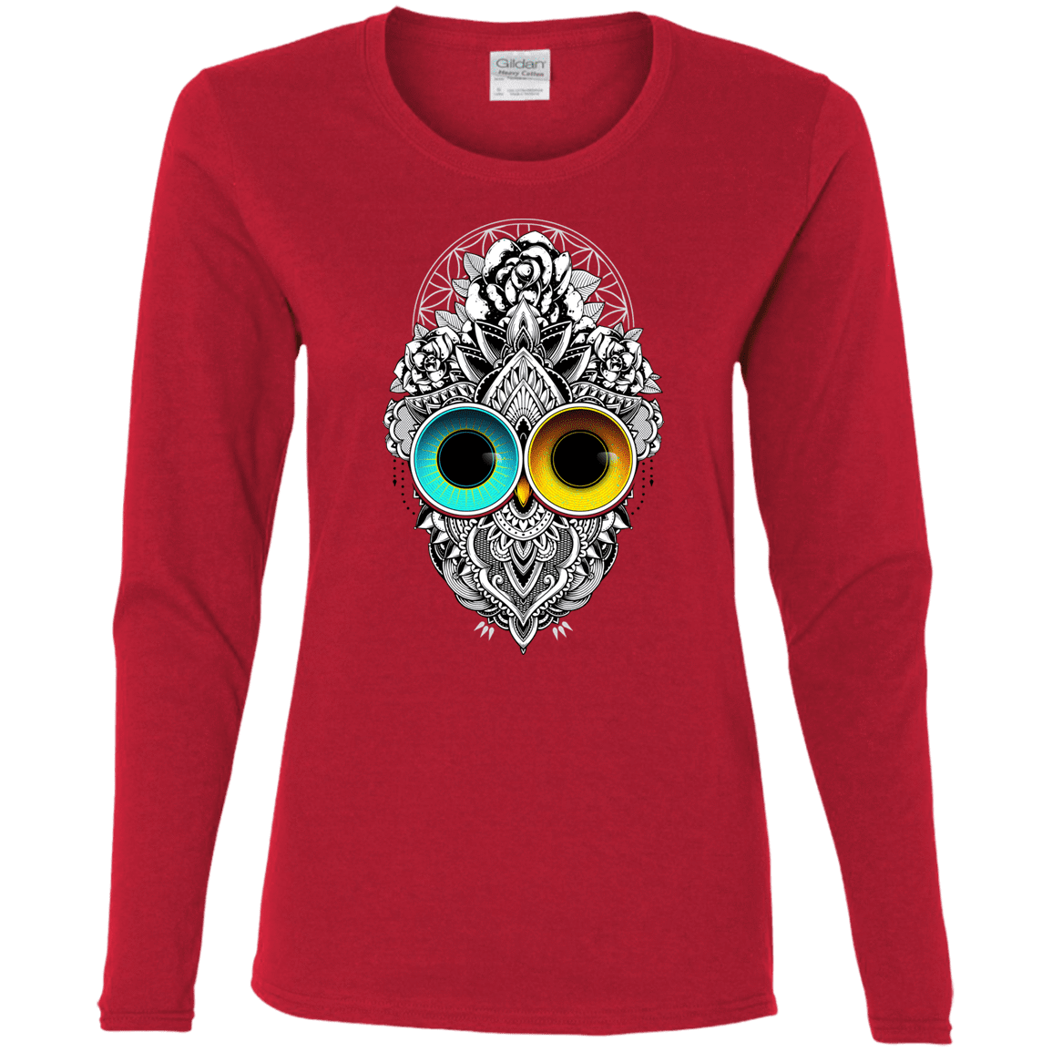 T-Shirts Red / S Eclipse Women's Long Sleeve T-Shirt