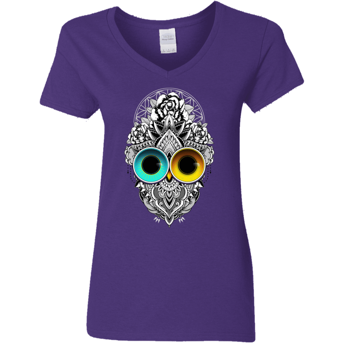 T-Shirts Purple / S Eclipse Women's V-Neck T-Shirt