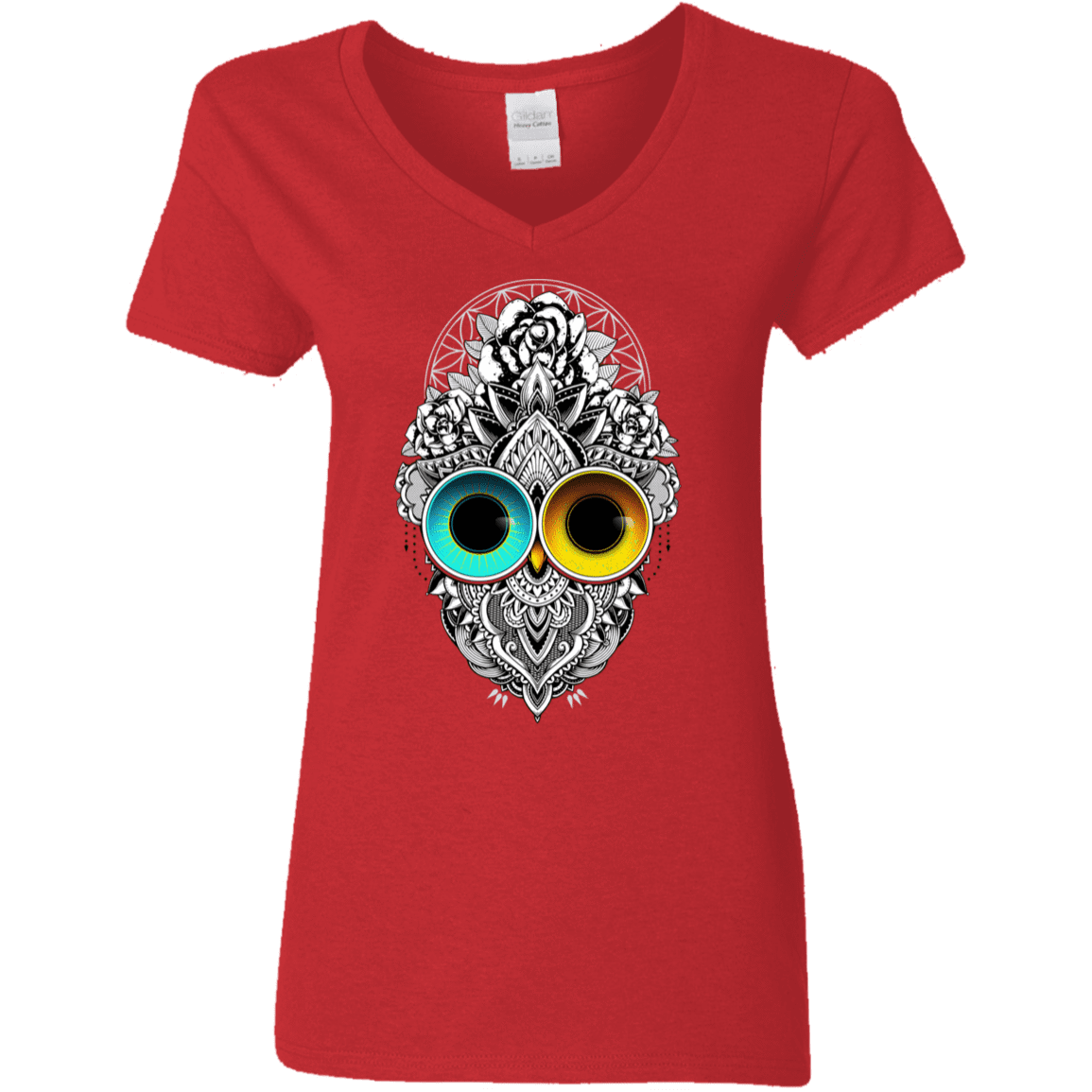 T-Shirts Red / S Eclipse Women's V-Neck T-Shirt