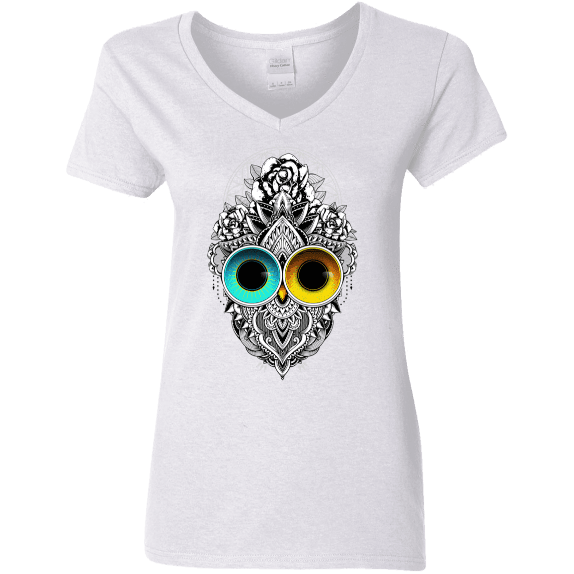 T-Shirts White / S Eclipse Women's V-Neck T-Shirt