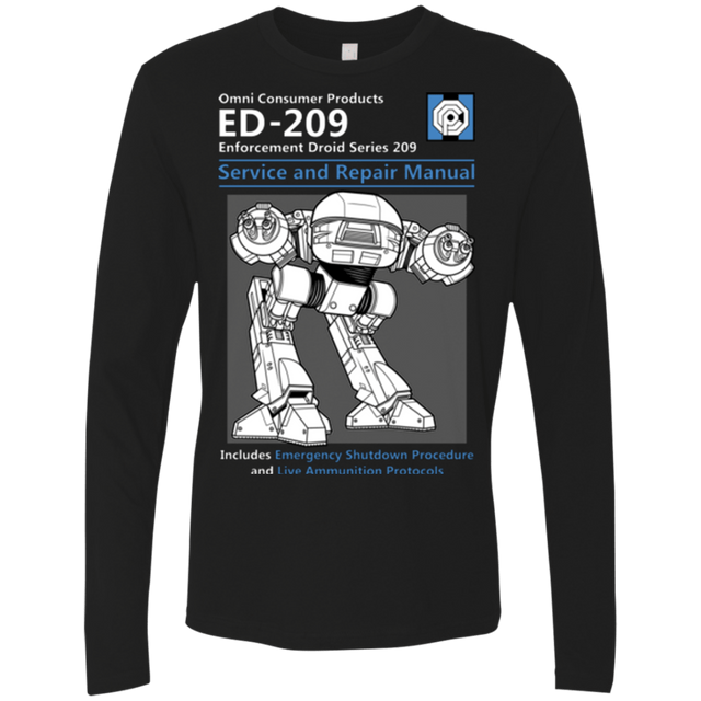 T-Shirts Black / Small ED209 SERVICE & REPAIR MANUAL Men's Premium Long Sleeve