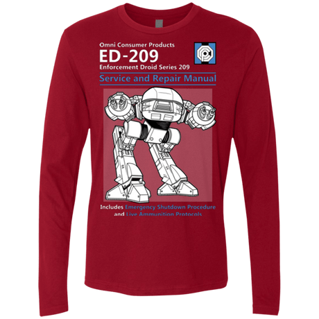T-Shirts Cardinal / Small ED209 SERVICE & REPAIR MANUAL Men's Premium Long Sleeve