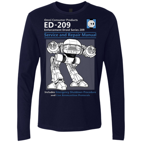 T-Shirts Midnight Navy / Small ED209 SERVICE & REPAIR MANUAL Men's Premium Long Sleeve