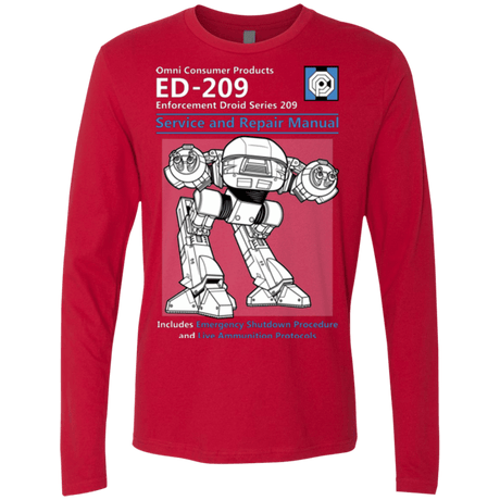 T-Shirts Red / Small ED209 SERVICE & REPAIR MANUAL Men's Premium Long Sleeve