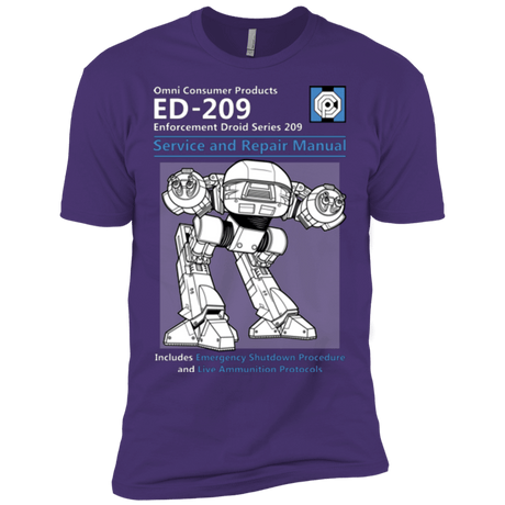 T-Shirts Purple / X-Small ED209 SERVICE & REPAIR MANUAL Men's Premium T-Shirt