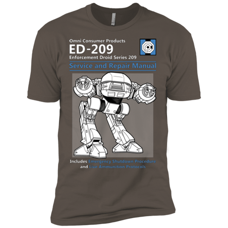 T-Shirts Warm Grey / X-Small ED209 SERVICE & REPAIR MANUAL Men's Premium T-Shirt